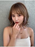 美髪イヤリングカラーサイドバング外ハネボブ小顔前髪イメチェン