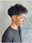 ボックスショートスパイキーショートツイストスパイラルパーマ