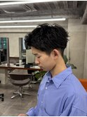 波巻きパーマツイスパマッシュメンズカット
