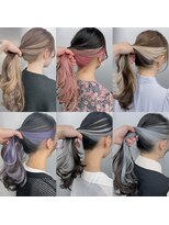 サイ アオヤマ(sai AOYAMA)&nbsp;結んで可愛いインナーカラーまとめ