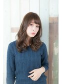ココアブラウン ウェーブセミディ【hair park MAMBO 豊田 梅坪】