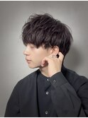 ミディアムマッシュ × ツイストスパイラルパーマ【朝久】