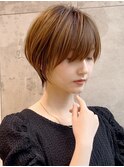 ショートボブ髪型30代40代50代前髪あり前髪無し面長丸顔【西村m
