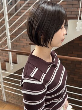 キー(kii) ぱつっとボブ/ショートボブ/艶カラー/ブラウンカラー/福岡美容室