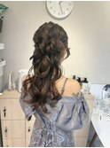 ハーフアップシニヨン ゆるふわセット　パーティーヘア横浜★