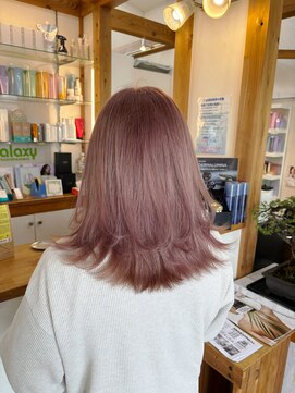 ブリーチ有りピンクパールカラー