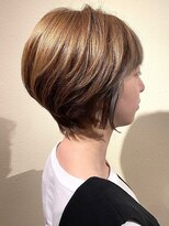 ヘアーグロウ 30代40代50代マッシュショート丸みショートオリーブブラウン関内