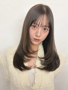 トラッキンアップザパス(TRUCKIN UP THE PATH)の写真/顔周りレイヤーカットが人気！小顔似合わせ×韓国風レイヤーで結んでも可愛い垢抜けヘアに♪[天神今泉]