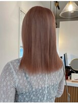 ミルヘアデザイン(mil hair design) グレージュ 艶髪 髪質改善 ブリーチ ピンクベージュ 韓国風