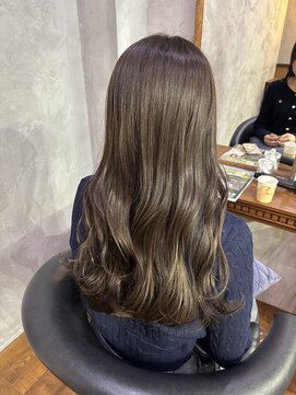 ロンドカスティーヨ 四日市(Lond castillo) 【松田】ブリーチ無しダブルカラーで叶うオリーブベージュ