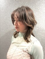 ピークス 渋谷店(Peaks) ミルクティーベージュ/レイヤーボブ/韓国巻き/顔周りカット