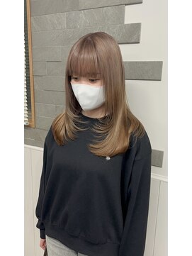 アーサスバイヘッドライト 水戸城南2丁目店(ursus by HEADLIGHT) 【Takumi】レイヤーカット×ミルクティーベージュ