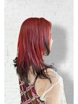 アイビー ヘアーアンドパーソナルカラー(I'B Hair & Personal Color) エンドカラー/赤黒//ヘッドスパ/ケアブリーチ