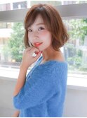 切りっぱなしボブ 流しバング 似合わせカット★★