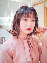 ロマンティックローズボンボン(Romantique Rose bon bon) 伸ばしかけでも可愛いハネ感ボブ