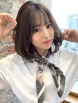 ミラリー 横浜(Mirareee)&nbsp;ひし形 好印象◎小顔 無造作カール  ボブディ丸みショート横浜