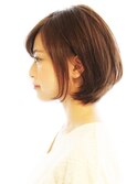 30代40代人気 お手入れ簡単丸みが可愛いボブ