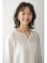 オーガニック ライフ 若葉 鶴ヶ島(organic+life)&nbsp;20代30代大人可愛い艶感グレージュイヤリングカラー外ハネ