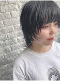 ダークネイビーショートウルフ