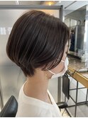 くびれショートボブ×ラベンダーアッシュ