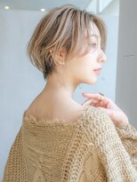 大人ショートボブ_マロンベージュかきあげアースカラー_8431