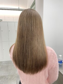 ルートエイチ 市川(Root H) グレージュカラーボブウルフ黒髪ココアベージュ【市川】