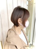 大人可愛い/20代/30代/40代/50代/前下がり/丸みショートボブ