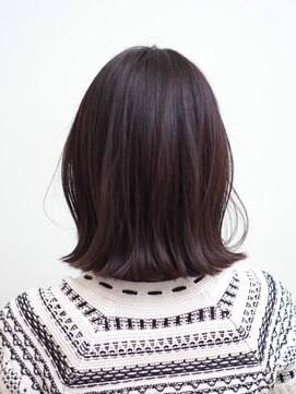 ビュートリアム265(BEAUTRIUM 265) ピンクブラウン 切りっぱなしボブ ブリーチなしピンクラベンダー