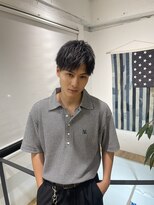 ネイビー 表参道(NAVY) メンズショート　アップバング　短髪