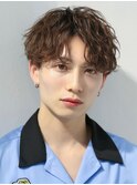 スパイラルマッシュショート刈り上げニュアンスパーマ波巻き