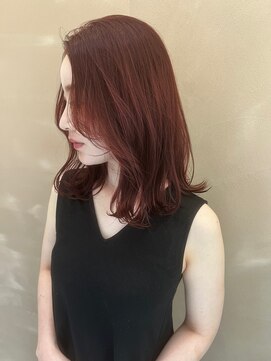 ネモネ バイ ミリー 梅田茶屋町(nemone by milly) 韓国くびれヘア ブリーチなし ボルドーカラー レイヤーカット