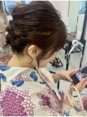 ゆるふわシニヨン浴衣アレンジ　美由紀