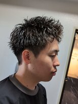 プルーブトウキョウ 渋谷(PROVE TOKYO)&nbsp;スパイキーショート短髪アップバングソフトツイストパーマ