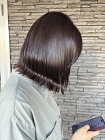 ハイバレーヘアーメゾン(HIGH VALLEY HAIRMAISON) ミディアムボブぱっつんボブ顔周りカット岡山南中央町