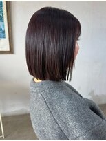 カトル ヘア デザイン(Quatre hair design)&nbsp;ダークカシス　ワンレンボブ