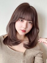 アルバム 新宿(ALBUM SHINJUKU)&nbsp;フェミニンロングマロンベージュ似合わせカット_F20493