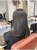 【美髪】透け感暗髪グレージュ