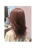 ふんわり可愛いピンクブラウン