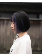 ジウ 上通り(JIU) 20代30代小顔ゆるふわボブ フェイスフレーミング ラベンダー