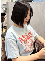 カモン(CAMON) タッセルボブ×暗髪カラー