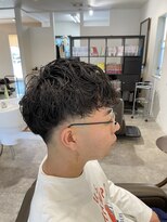 ヘアメディアブロー(Hair Media BLOW)&nbsp;ナチュラルパーマ&ローフェード