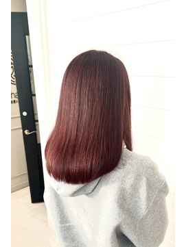 カラーエステ×ツヤ髪レッド