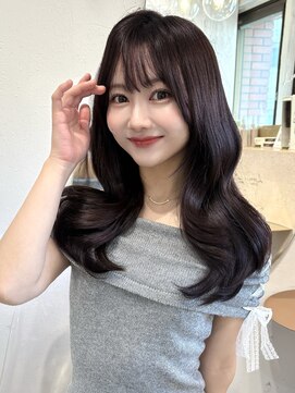 ルームバイシー 新宿(Loom. by Sea) ＊レイヤーカット×カシスピンク【新宿/韓国ヘア/小顔ヘア】