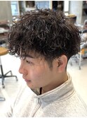 調布メンズパーマツイストスパイラルパーマ波巻きパーマツイスパ