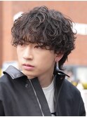 原宿シャドウパーマメンズカットラウンドマッシュウルフfifth