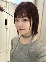 サンド 池袋 2nd(sand)&nbsp;顔周りレイヤーボブ/ブリーチなしダブルカラー/カシスピンク