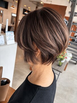 リドル ヘアー 駒生店(Riddle HAIR) 大人丸みショート×柔らかハイライト