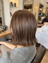 ブルーノ ヘアサロン(BRUNO. hair salon)&nbsp;ナチュラルハイライトのワンレンボブ