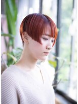 ビハインドザカーテン(BEHIND THE CURTAIN)&nbsp;刈り上げ×オレンジショート×オータムブラウン