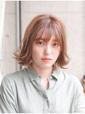 大人かわいい外はねボブ